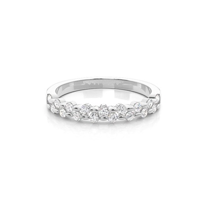 Channel Set Diamond Half Eternity Ring