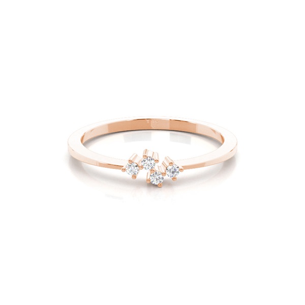 Prong Set Diamond Half Eternity Ring