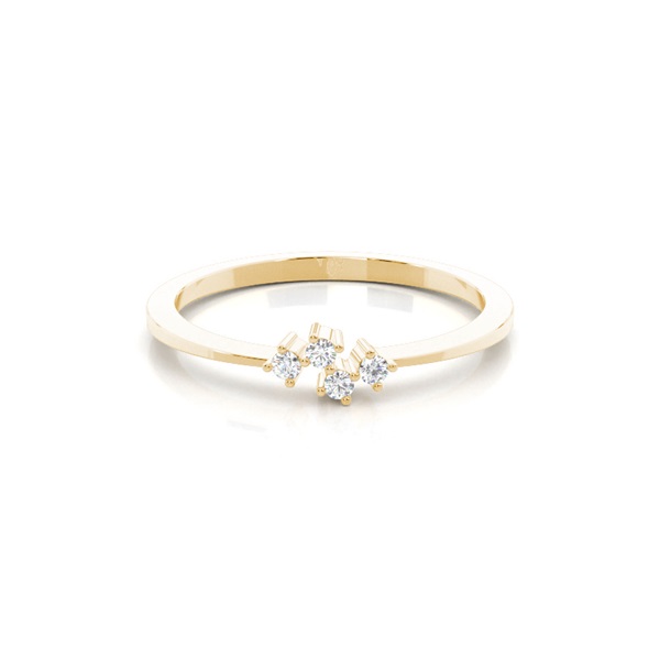 Prong Set Diamond Half Eternity Ring