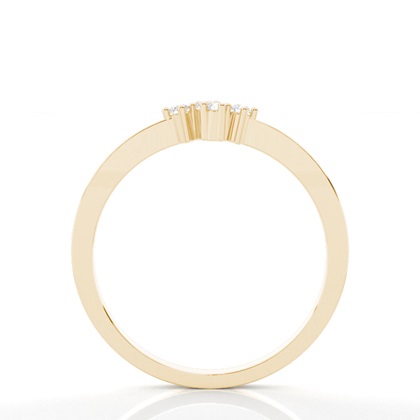 Prong Set Diamant Halb Ewigkeit Ring