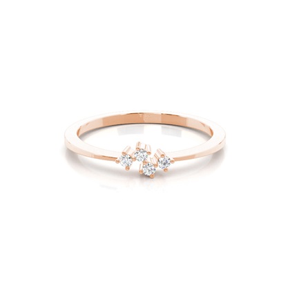 Prong Set Diamond Half Eternity Ring