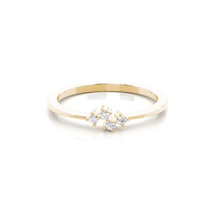 Prong Set Diamond Half Eternity Ring