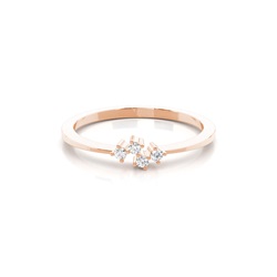 Prong Set Diamond Half Eternity Ring