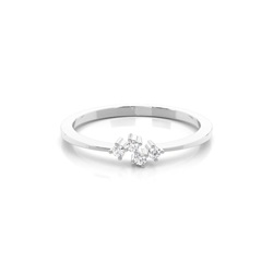 Prong Set Diamant Halb Ewigkeit Ring