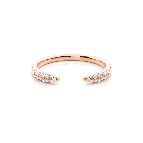 Micro Prong Set Diamond Half Eternity Ring