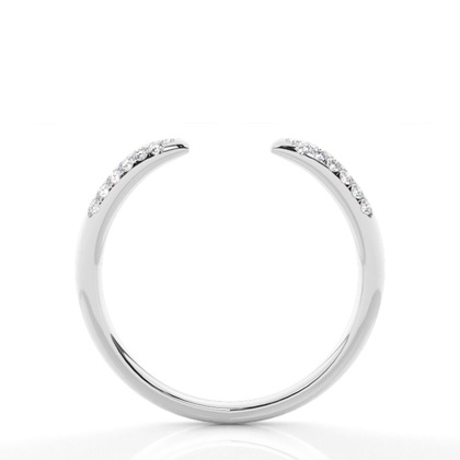 Micro Prong Set Diamond Half Eternity Ring