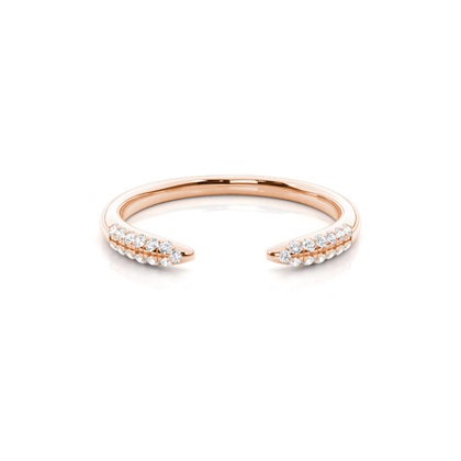 Micro Prong Set Diamond Half Eternity Ring
