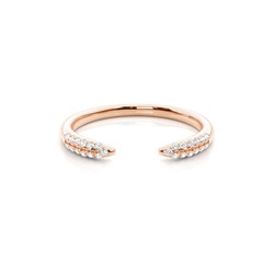 Micro Prong Set Diamond Half Eternity Ring