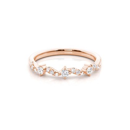 Prong Set Diamond Half Eternity Ring