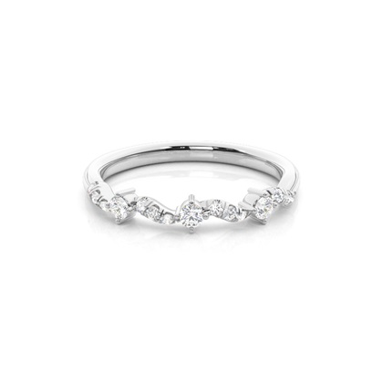 Prong Set Diamond Half Eternity Ring