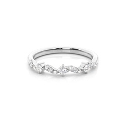 Prong Set Diamant Halb Ewigkeit Ring