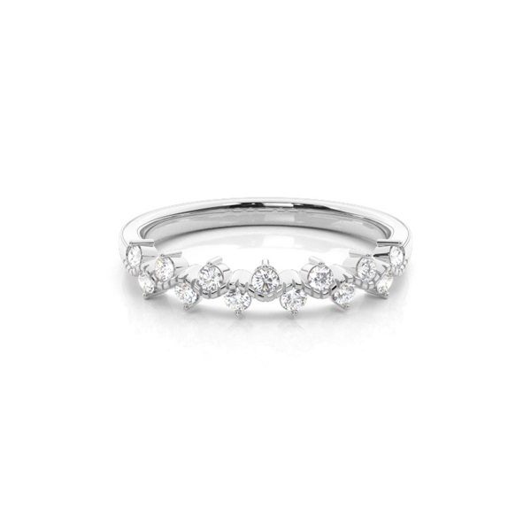 Prong Set Diamond Half Eternity Ring