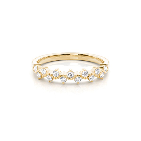 Prong Set Diamond Half Eternity Ring