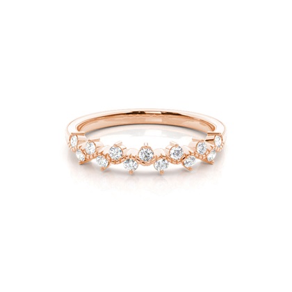 Prong Set Diamond Half Eternity Ring