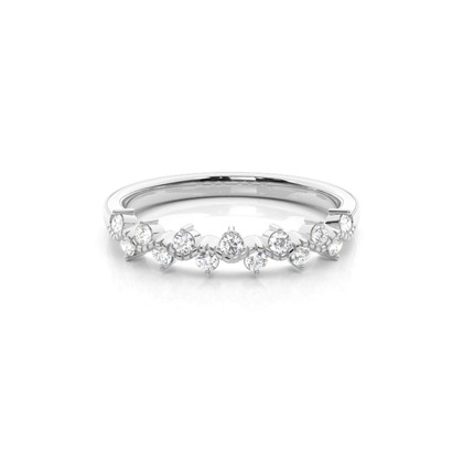 Prong Set Diamond Half Eternity Ring