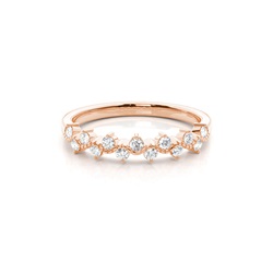 Prong Set Diamant Halb Ewigkeit Ring