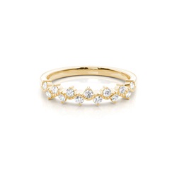 Prong Set Diamant Halb Ewigkeit Ring