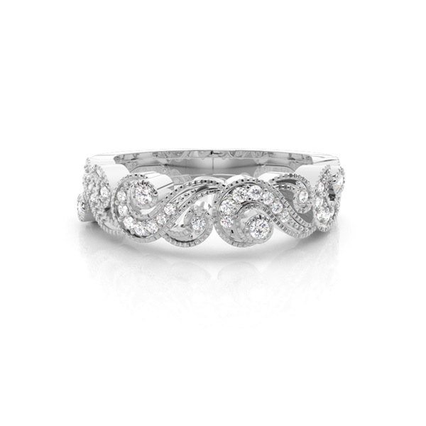 Prong Set Diamond Half Eternity Ring