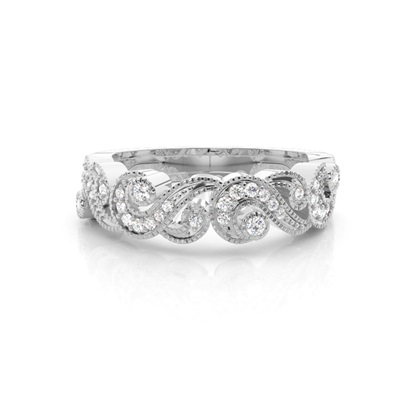 Prong Set Diamond Half Eternity Ring