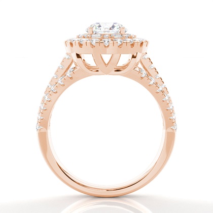 Rose Gold Halo Engagement Rings