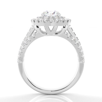 Round Diamond Halo Diamond Engagement Rings