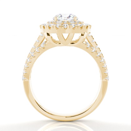 Yellow Gold Halo Engagement Rings