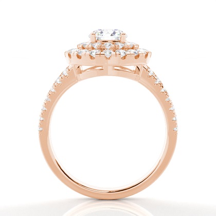 Rose Gold Halo Engagement Rings
