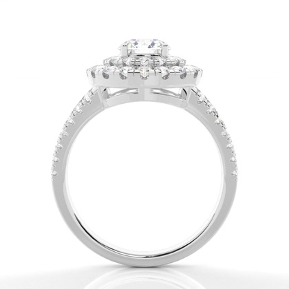 Round Diamond Halo Diamond Engagement Rings