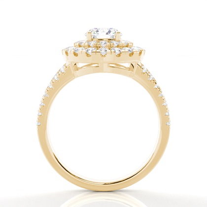 Yellow Gold Halo Engagement Rings
