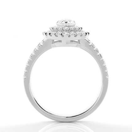 Pear Halo Engagement Rings