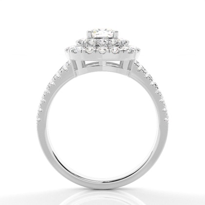 Cushion Cut Halo Diamond Engagement Rings