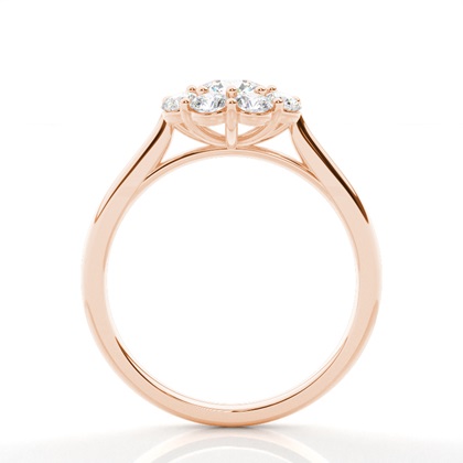 Rose Gold Womens Diamond Engagement Rings