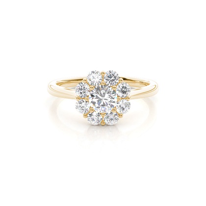 Yellow Gold Womens Diamond Engagement Rings