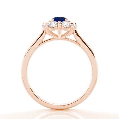 Rose Gold Sapphire Diamond Rings
