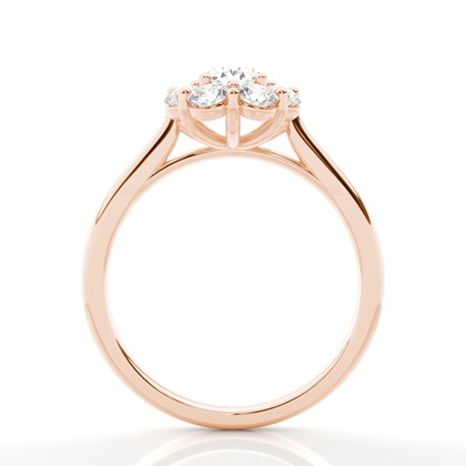 Pave Setting Halo Diamond Engagement Ring