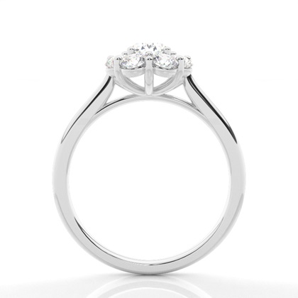 Halo-Diamant-Verlobungsring in Pavé-Fassung