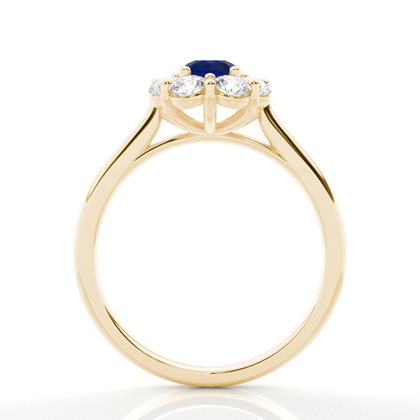 Yellow Gold Sapphire Diamond Rings