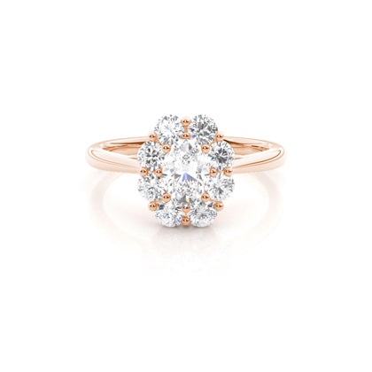 Oval Rose Gold Diamond Jewellery Gifts
