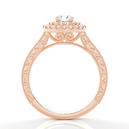 Rose Gold Halo Engagement Rings