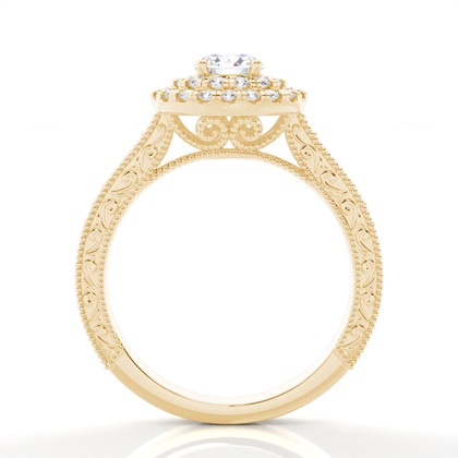 Yellow Gold Halo Engagement Rings