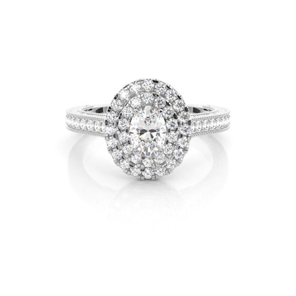 Oval Halo Diamond Engagement Rings