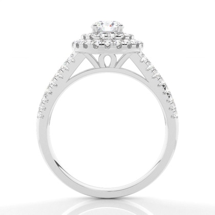 Round Diamond Halo Engagement Rings