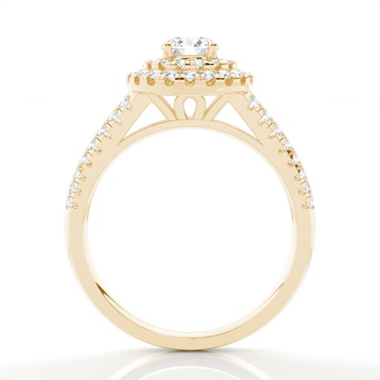 Yellow Gold Halo Engagement Rings