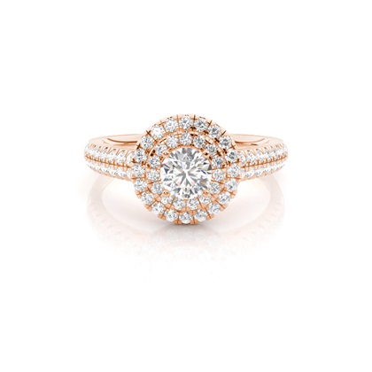 Rose Gold Halo Engagement Rings