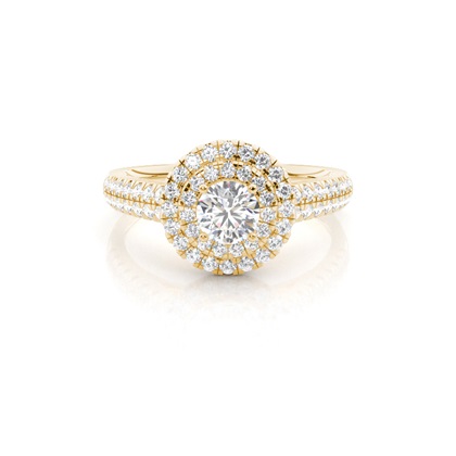 Yellow Gold Halo Engagement Rings