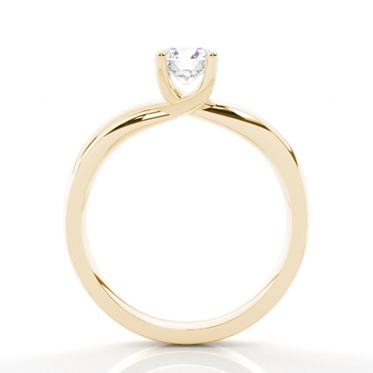 Yellow Gold Solitaire Diamond Rings