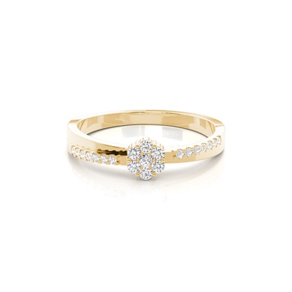 Round Diamond Promise Rings