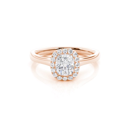 Rose Gold Halo Diamond Engagement Rings