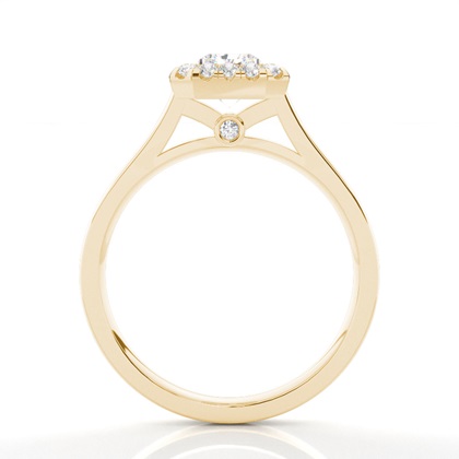 Lünette Set Diamond Halo Verlobungsring