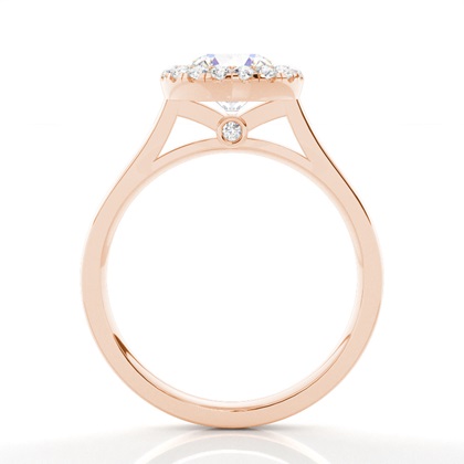 Rotgold Halo Verlobungsringe